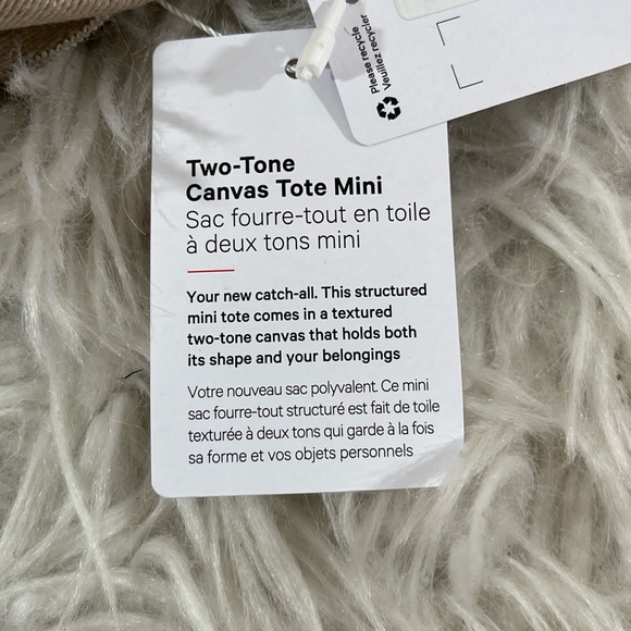 LULULEMON Two-Tone Canvas Tote Mini MOVT/LTIV Crossbody Bag Purse NEW - Picture 10 of 11